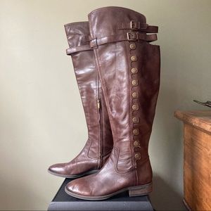 Sam Edelman | Pierce Over The Knee Leather Buckle Medallion Boot